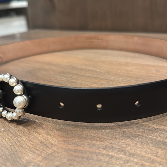 Sold on eBay! Ferragamo Women's Faux-Pearl Gancini Buckle Leather Belt - Picture 7 of 8
